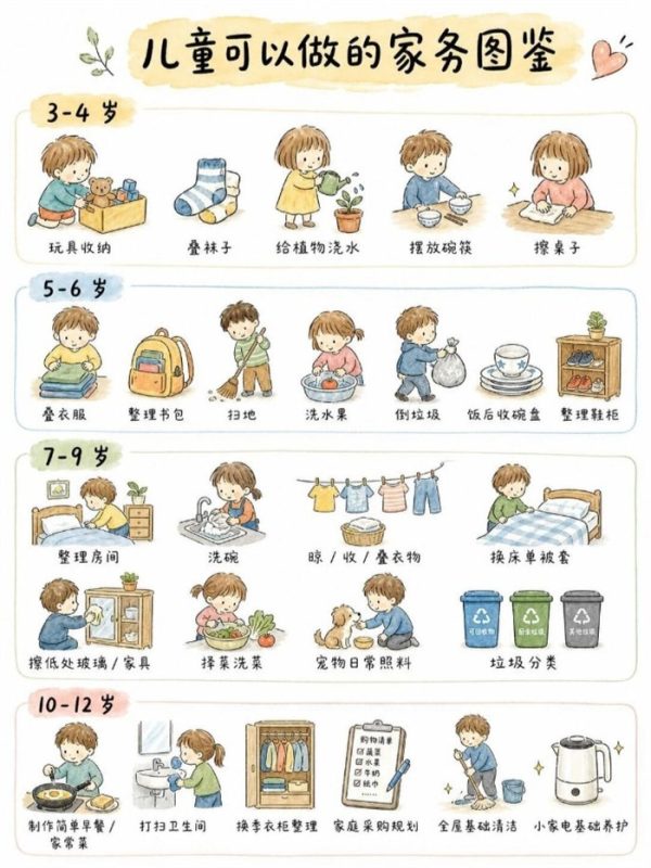 【5页高彩版】适合全年龄段的儿童家务计划表.pdf-八方虚拟货源网
