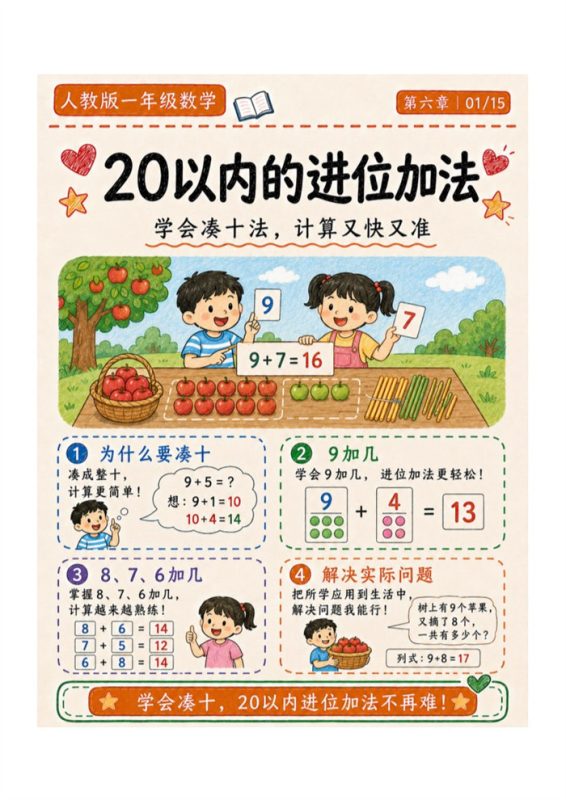 六-【15页高彩版】26秋20以内的进位加法.pdf-八方虚拟货源网