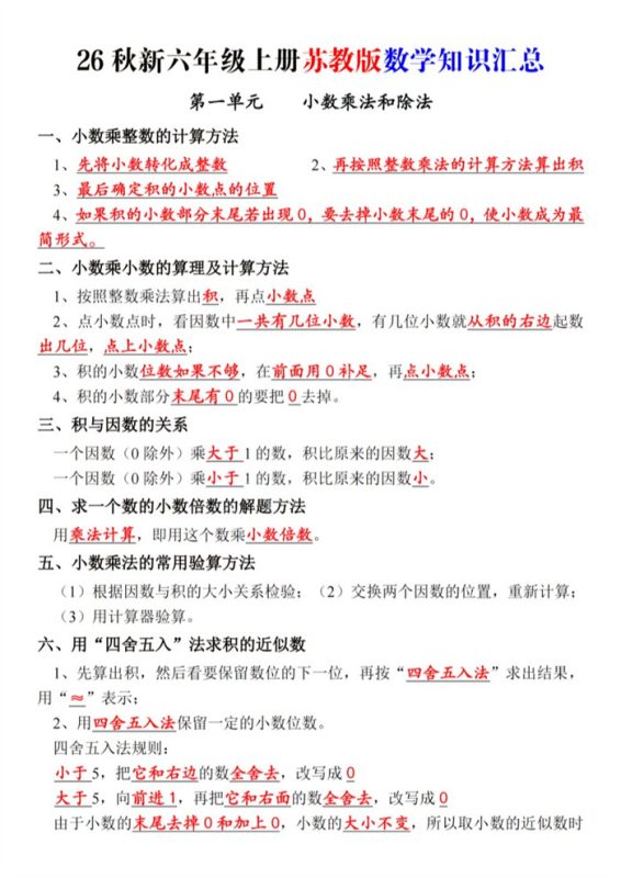 【15页完整版】26秋新六上苏教版数学知识汇总_.pdf-八方虚拟货源网