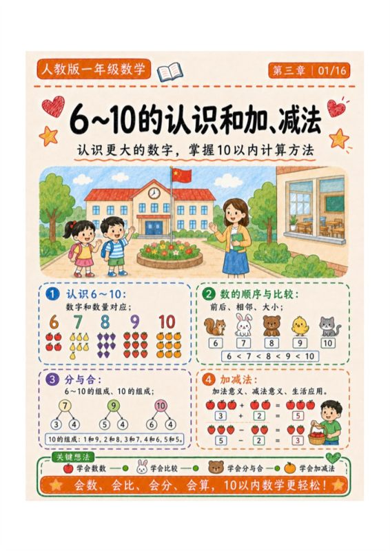 三-【16页高彩版】26秋6~10的认识和加、减法.pdf-八方虚拟货源网