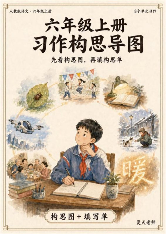 【高彩版20页】26秋六上习作构思图+构思单.pdf-八方虚拟货源网