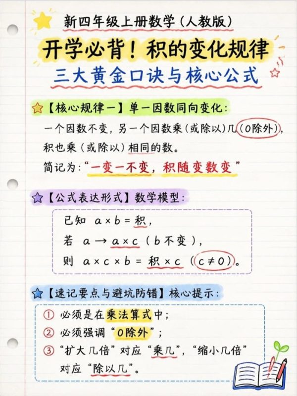 【5页完整版】26秋逼疯四年级!积的变化规律一字之差扣光10分.pdf-八方虚拟货源网