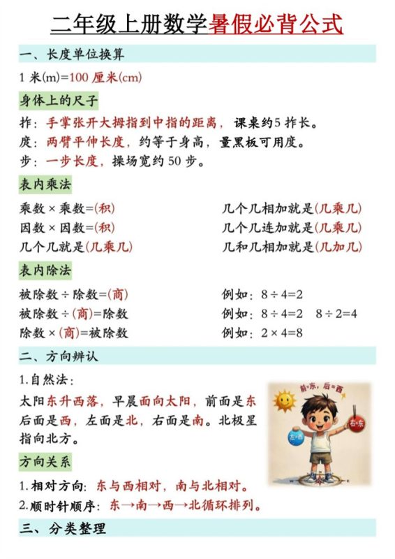 【8页完整版】26秋二(上)数学暑假必背公式《人教版》.pdf-八方虚拟货源网