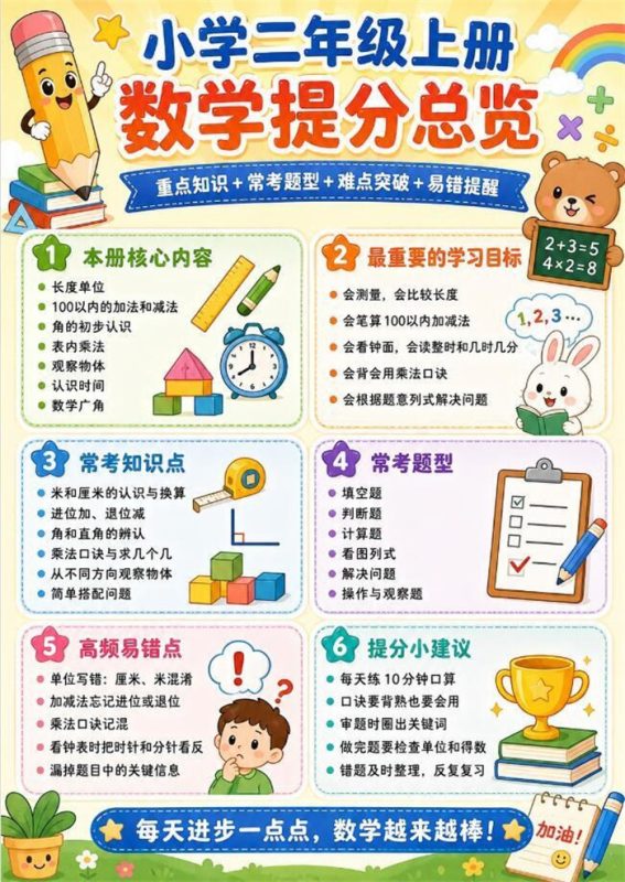 【10页高彩版】26秋小学数学二年级上册知识点总结和学习技巧.pdf-八方虚拟货源网