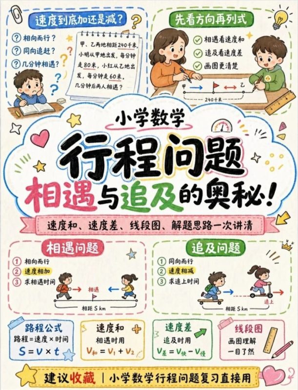 【4页完整版】26秋小学数学行程问题 相遇追及一次讲清!.pdf-八方虚拟货源网