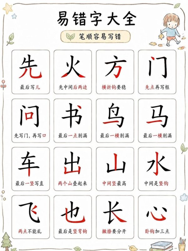 【8页高彩版】一年级易错字归纳整理.pdf-八方虚拟货源网