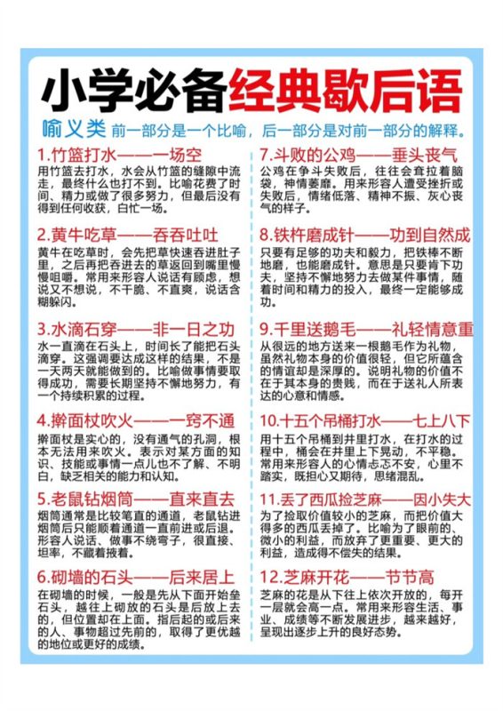 【13页完整版】26秋小升初小学歇后语.pdf-八方虚拟货源网